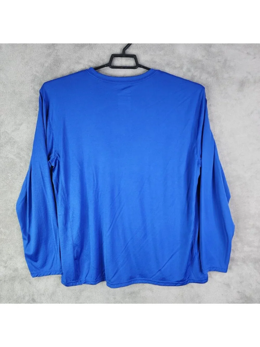 Mens Blue The Nike Tee Athletic Cut Long Sleeve T Shirt Dri-Fit Polyester XL